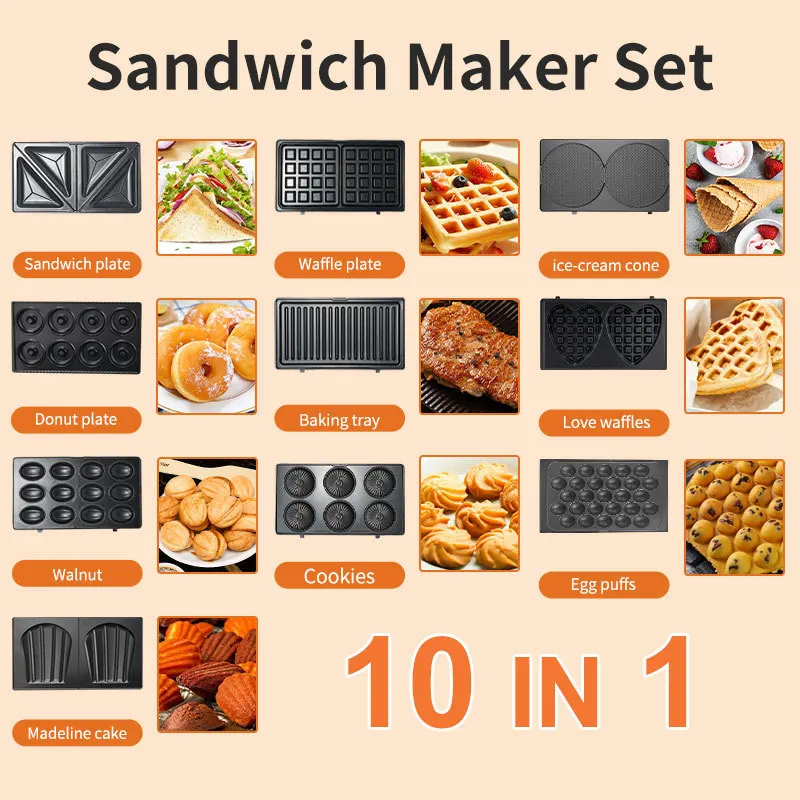 Elettrodomestico 220/110V 10 i - Mini Waffle Maker Machine recensione e prezzo